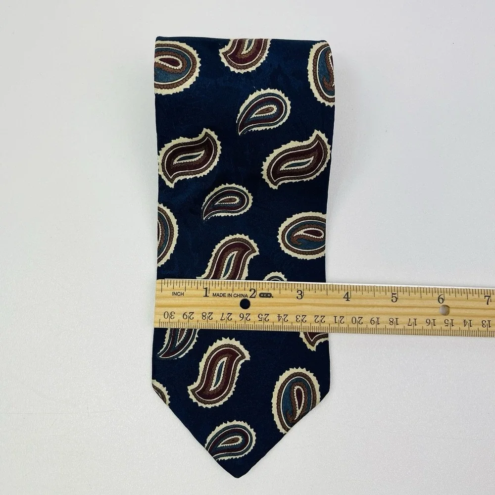 Boston Traders Silk Repp Tie Necktie Blue made‎ in USA
